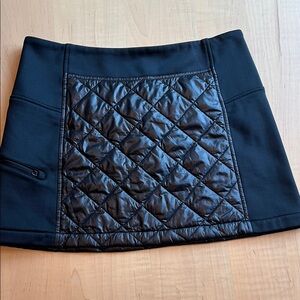 Koppen Black Quilted Panel Mini Skirt